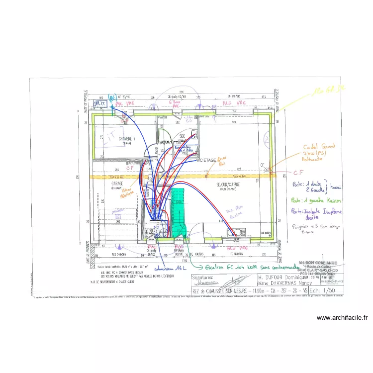 DUFOUR HYDRAULIQUE. Plan de 
