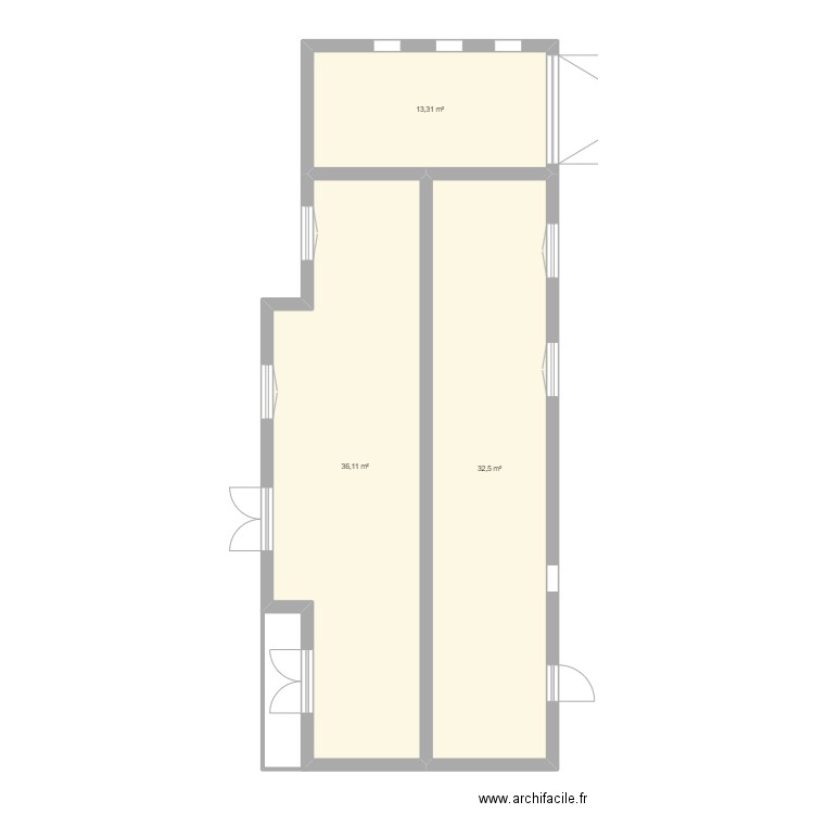 Maison long. Plan de 0 pièce et 0 m2