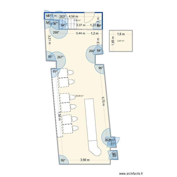 rolin. Plan de 3 pièces et 53 m2
