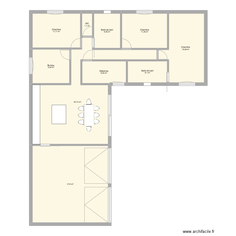 Version 3. Plan de 10 pièces et 154 m2