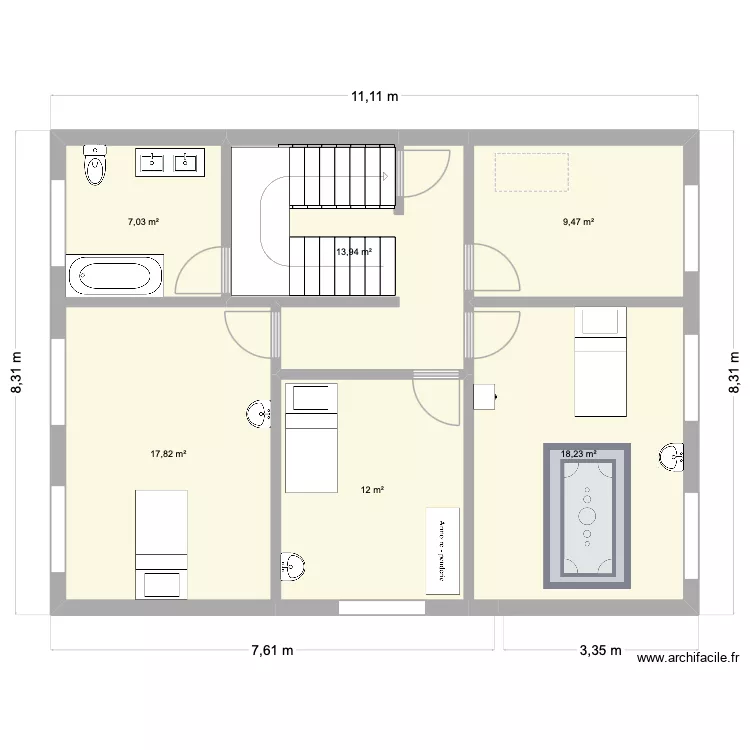 maleves R+1. Plan de 6 et 78 m² maleves R+1. Plan de 6 et 78 m²