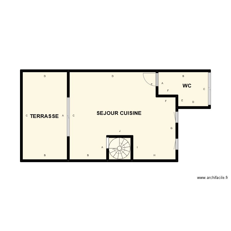 PLAN ASPIC ETAGE PLB. Plan de 4 pièces et 31 m2