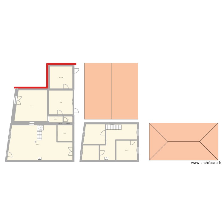RDC maison bruno. Plan de 11 pièces et 183 m2