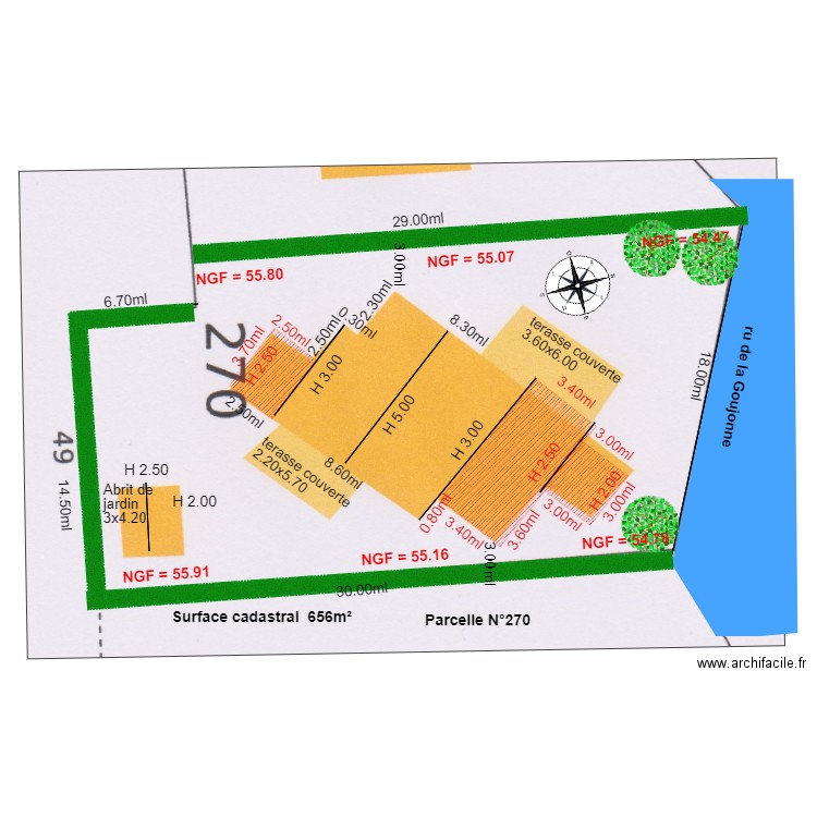 Plan de masse 3D                              chalet 49. Plan de 0 pièce et 0 m2
