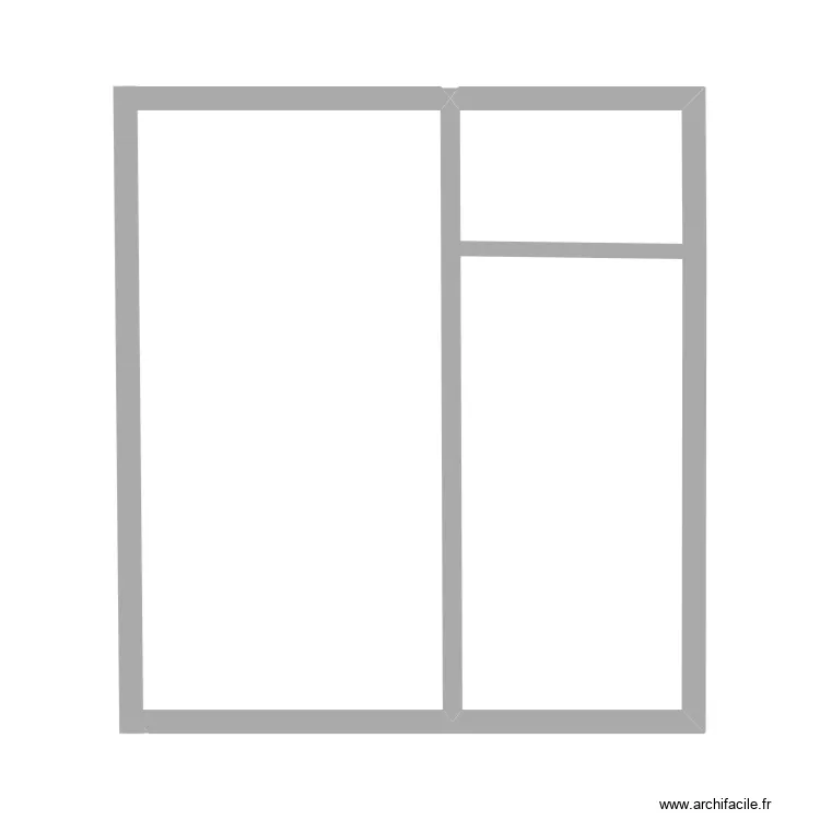 RDC. Plan de 1  et 17 m²