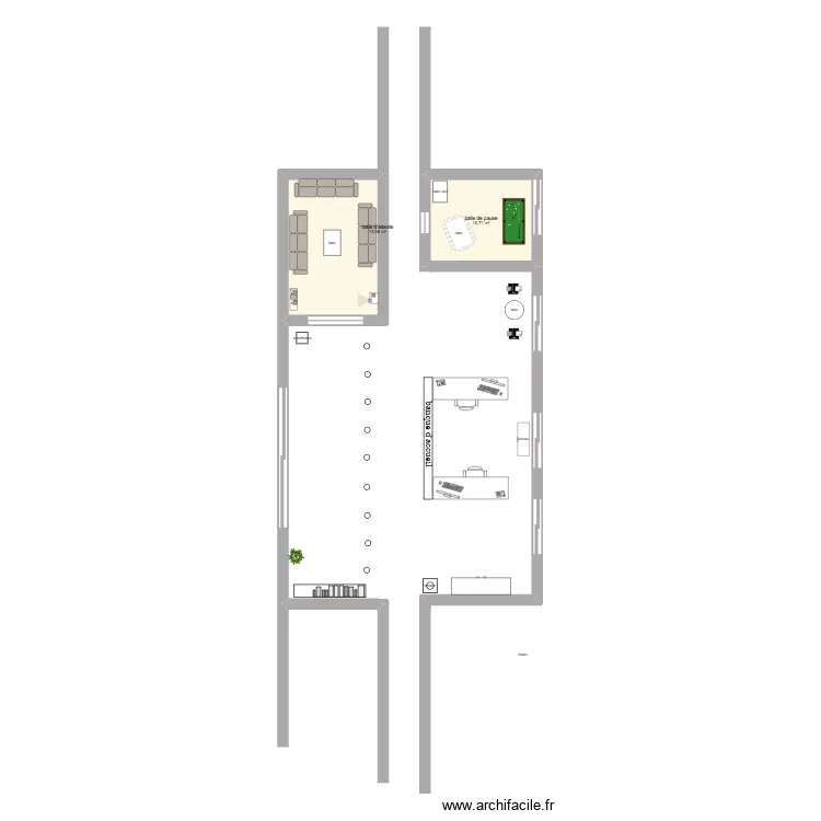 accueil. Plan de 2 et 26 m² accueil. Plan de 2 et 26 m²