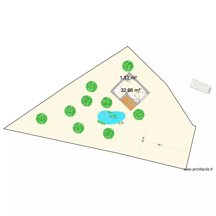Les sorci&egrave;res 2. Plan de 2  et 34 m²