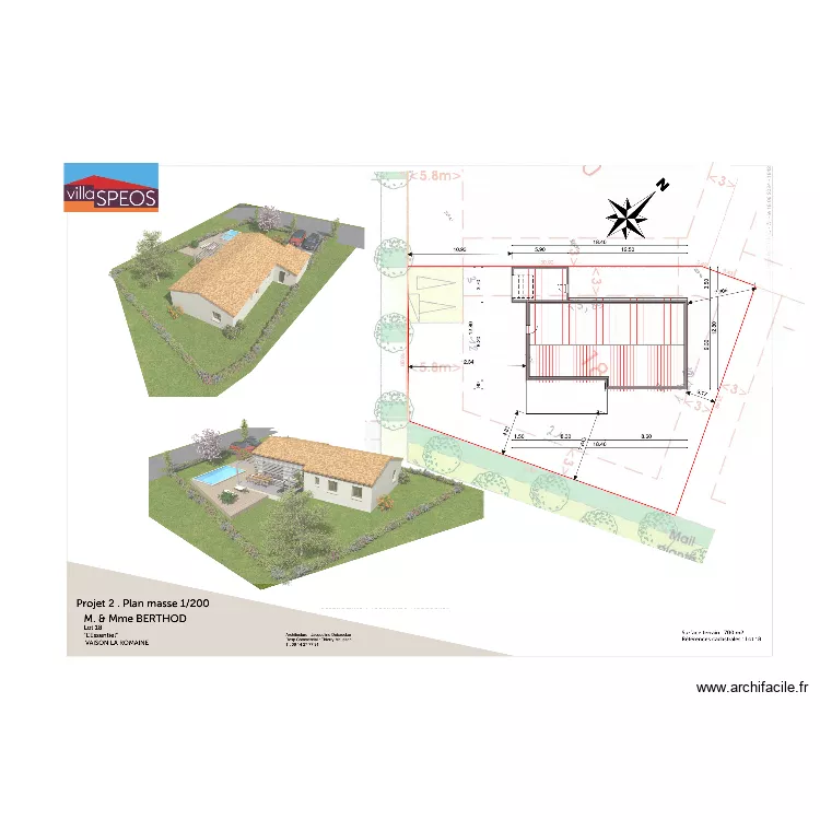 Parcelle_piscine. Plan de 