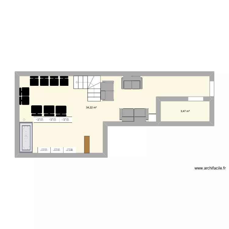 DSL PAPA. Plan de 2  et 38 m²