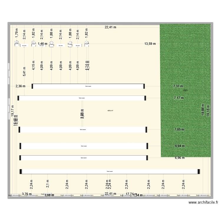MAHG. Plan de 1 pièce et 429 m2