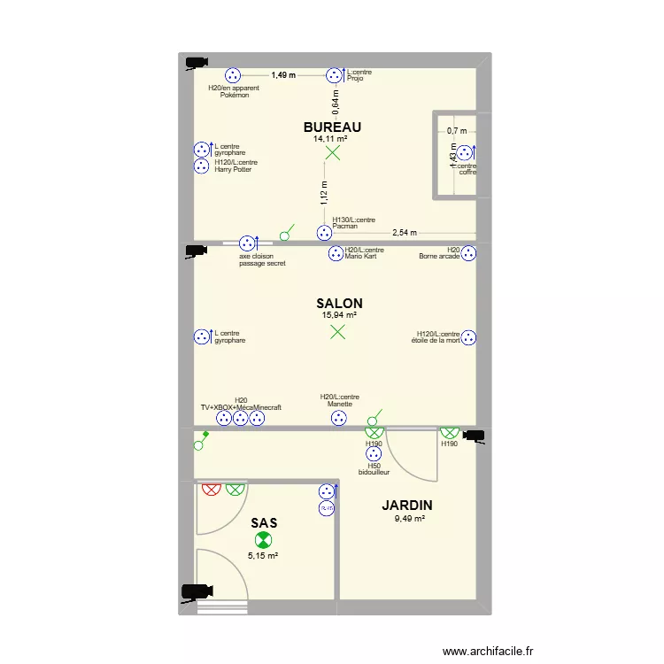collec st naz. Plan de 5  et 46 m²