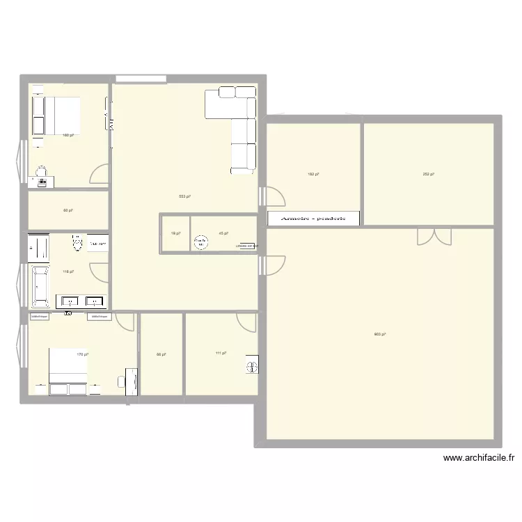 V2_Maison 2026. Plan de 18  et 487 m²