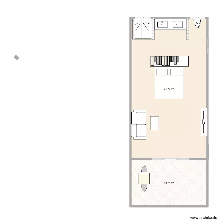 chambres plage . Plan de 