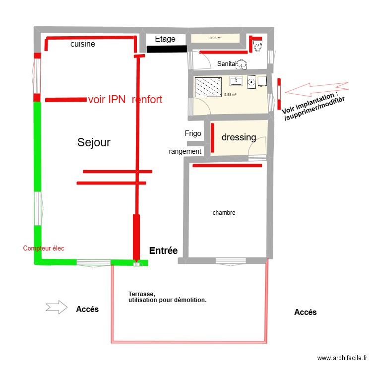 regine Meseguer 03. Plan de 3 pièces et 11 m2