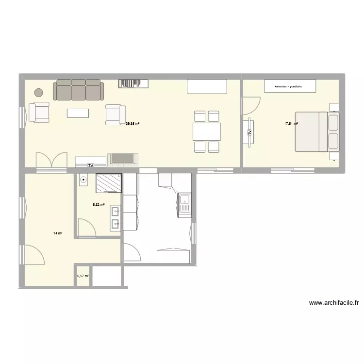 new lun. Plan de 5 Pièces et 77 m² new lun. Plan de 5 Pièces et 77 m²