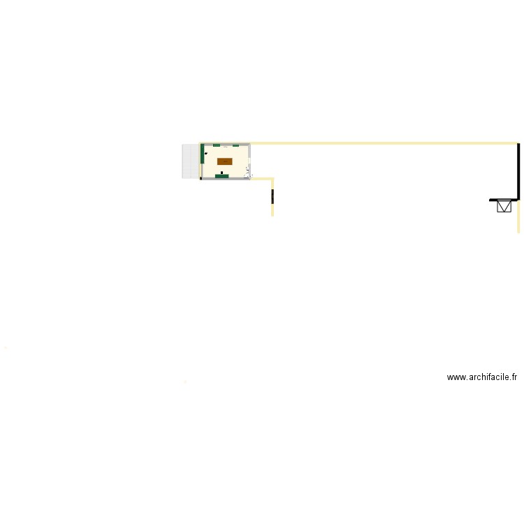 maison principale. Plan de 1 pièce et 49 m2