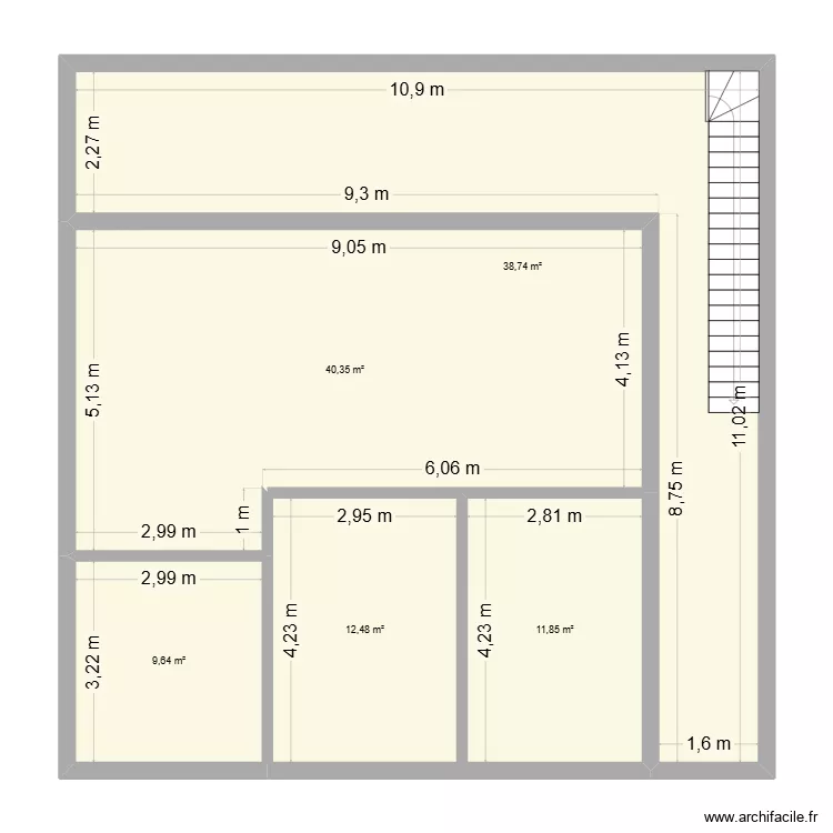 plan zzzz. Plan de 5  et 113 m²