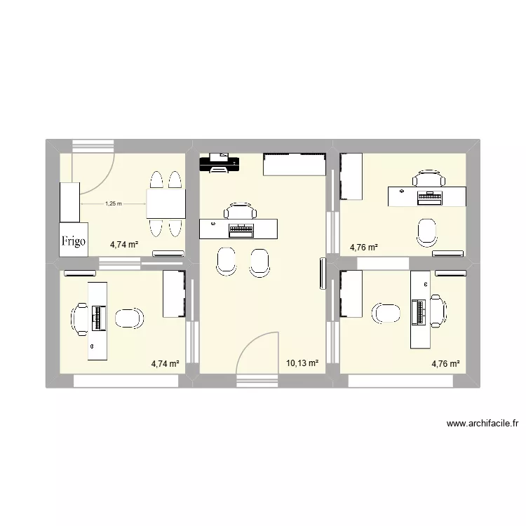 Plan 1. Plan de 5 et 29 m² Plan 1. Plan de 5 et 29 m²