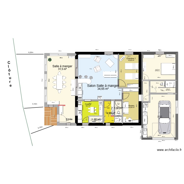 orouet plan maison  2. Plan de 14 pièces et 197 m2