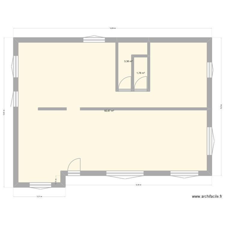 montanay. Plan de 3 pièces et 98 m2