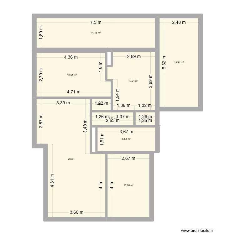 Fleur Night 26. Plan de 10 et 97 m² Fleur Night 26. Plan de 10 et 97 m²