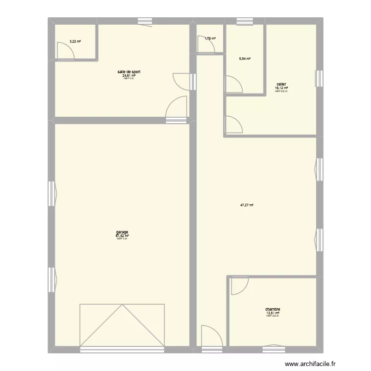 maison ebauche 1. Plan de 8  et 180 m²