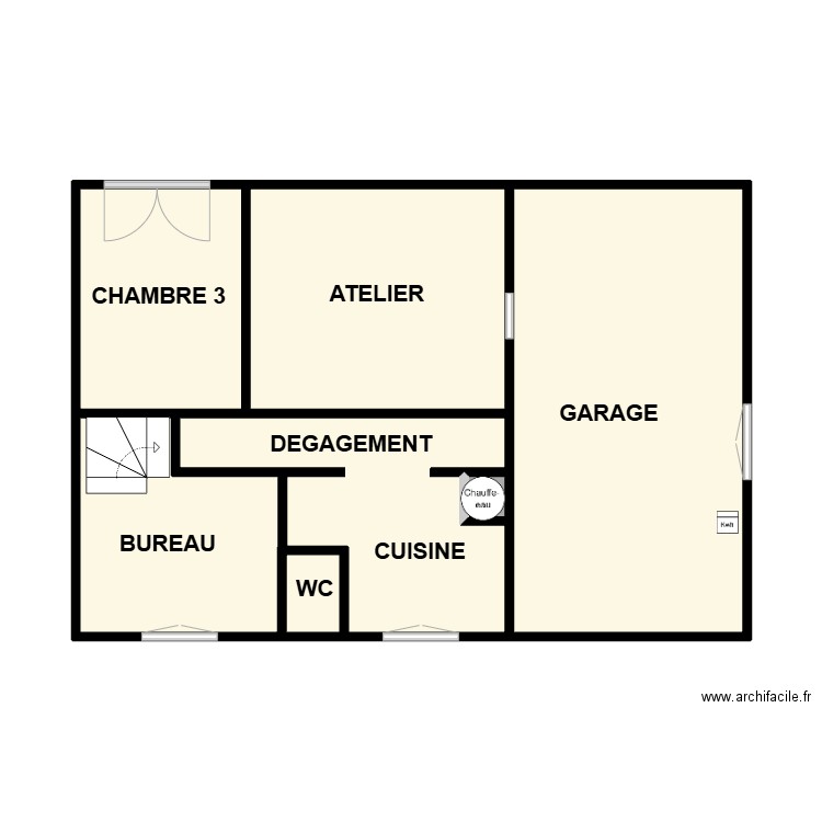 bluchet 1. Plan de 6 pièces et 50 m2
