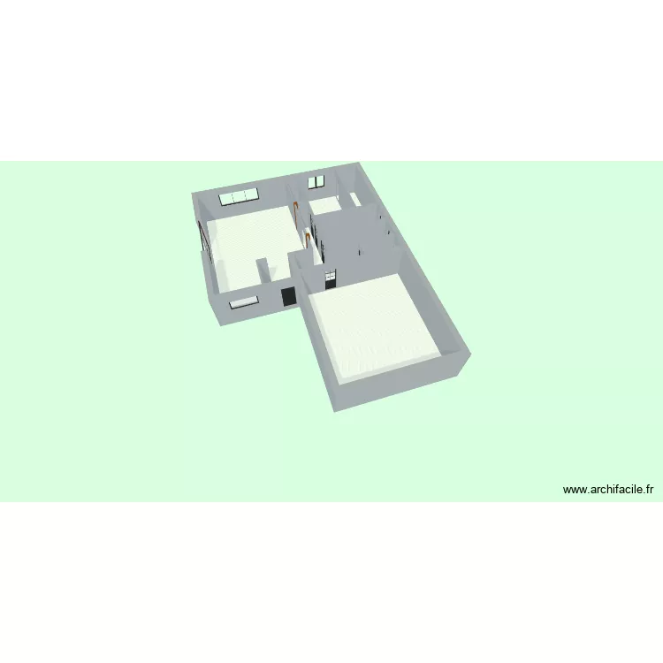 Maison MI. Plan de 9  et 172 m²