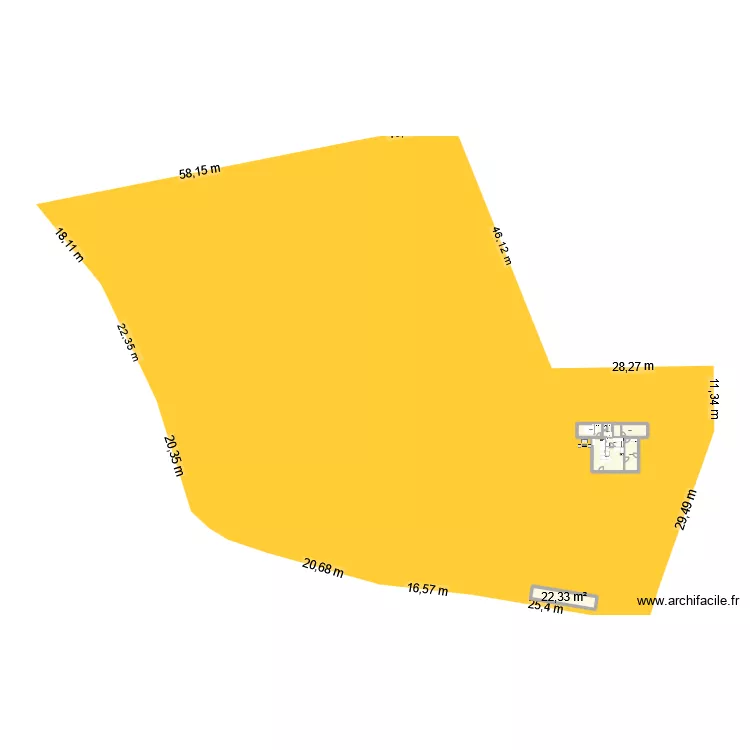 plan conteneur sur parcelle 1 et 2. Plan de 8 et 159 m² plan conteneur sur parcelle 1 et 2. Plan de 8 et 159 m²