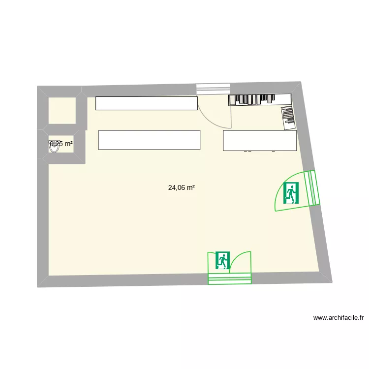 BERGERAC. Plan de 2 Pièces et 24 m² BERGERAC. Plan de 2 Pièces et 24 m²
