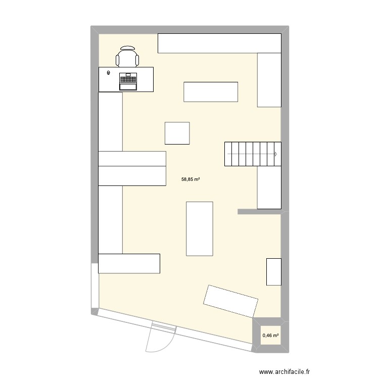 pou. Plan de 0 pièce et 0 m2