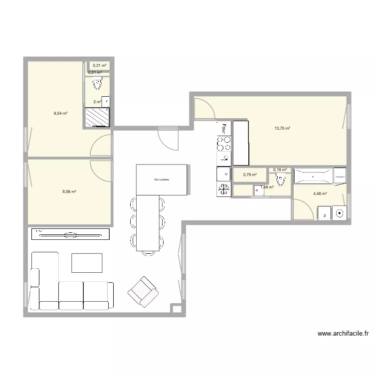 Appart Malika. Plan de 10 et 41 m² Appart Malika. Plan de 10 et 41 m²