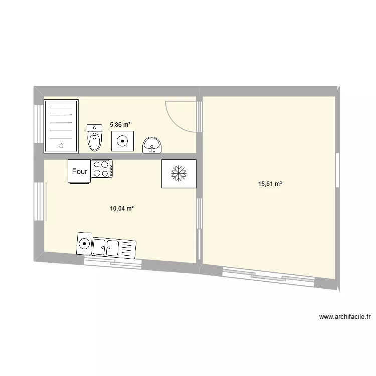 extension audierne. Plan de 3  et 32 m²