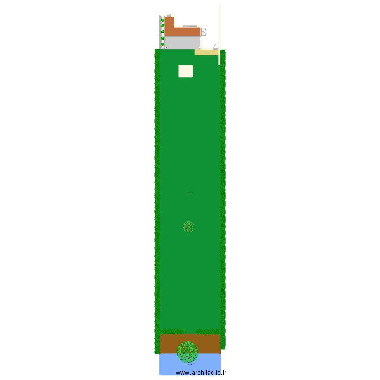 jardin. Plan de 8 pièces et 675 m2