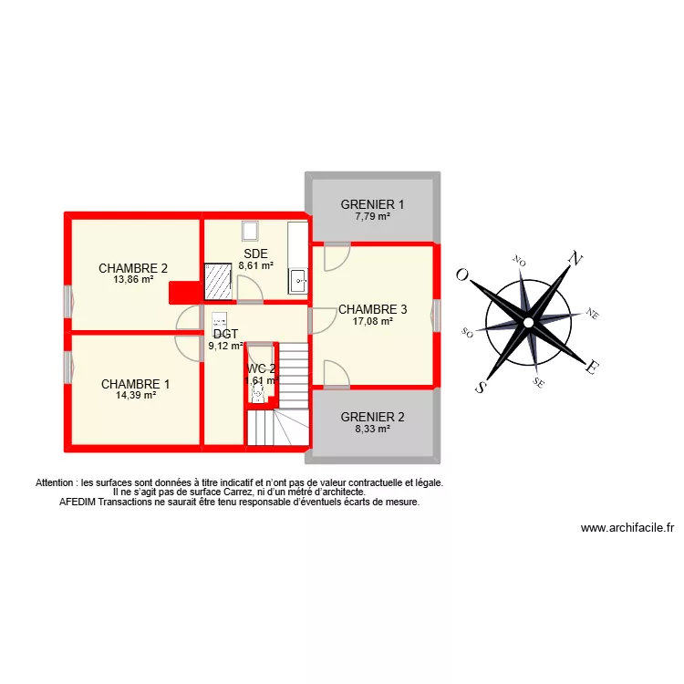 BI 34566. Plan de 21  et 233 m²