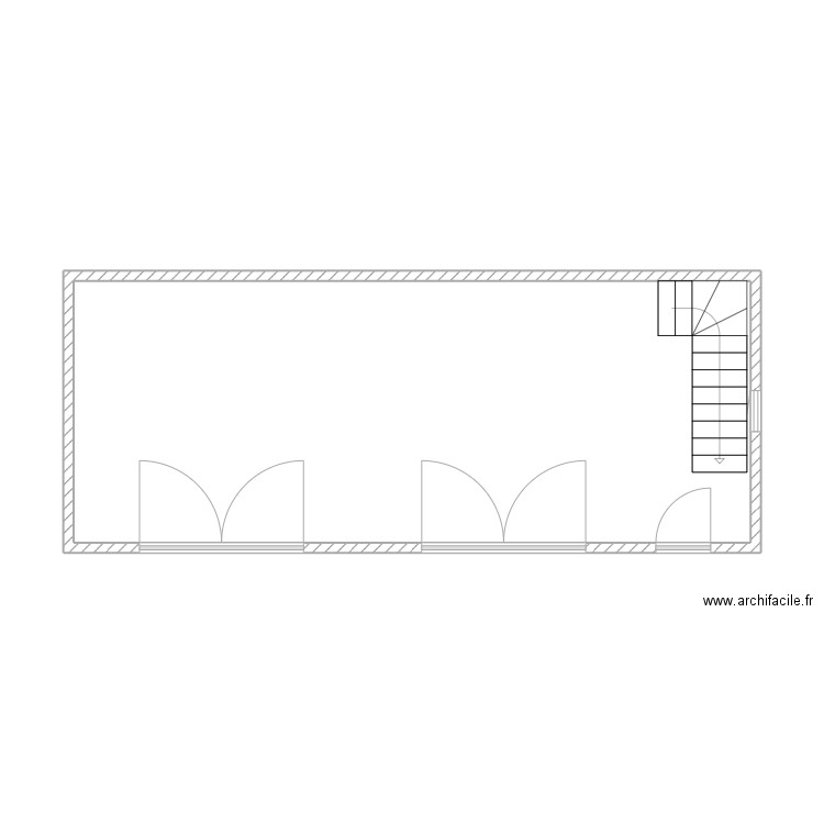 Brunee Garage. Plan de 1 pièce et 38 m2