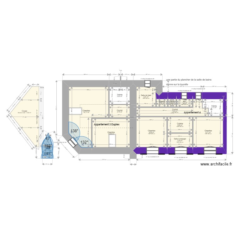 ML23052466. Plan de 33 pièces et 236 m2