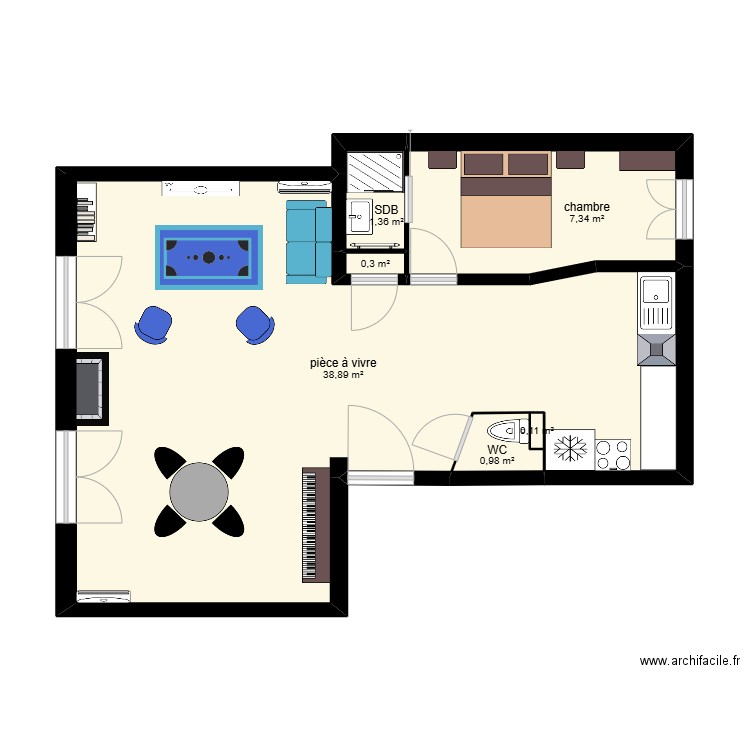 julietteee. Plan de 0 pièce et 0 m2