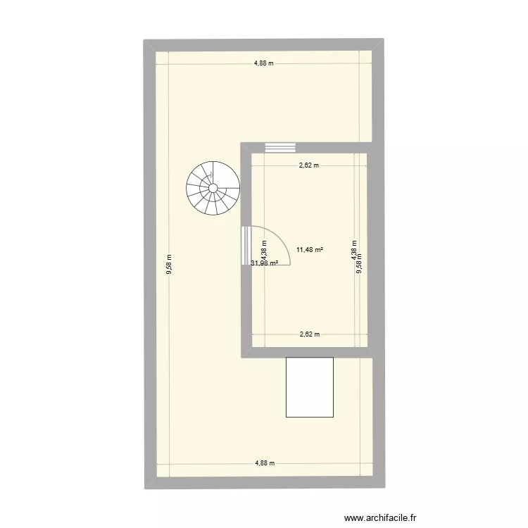 Parikia Roof Top. Plan de 2 Pièces et 58 m² Parikia Roof Top. Plan de 2 Pièces et 58 m²