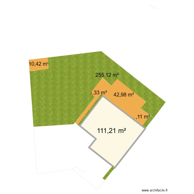 proejt 2 Mandres. Plan de 1 pièce et 111 m2