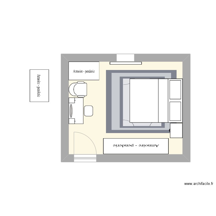 Ma chambre rêvée2. Plan de 1 pièce et 12 m2