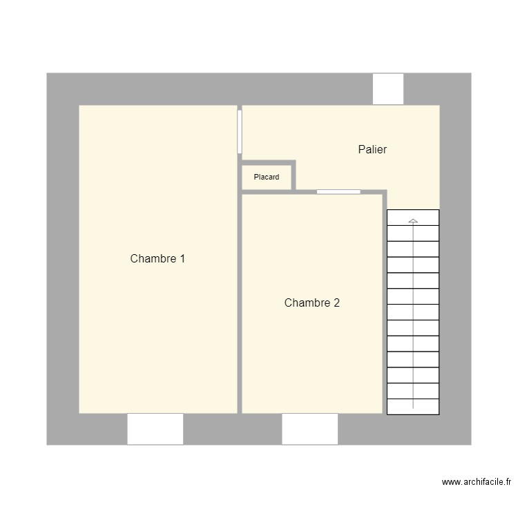 plan avant travaux kervern 1er. Plan de 4 pièces et 28 m2