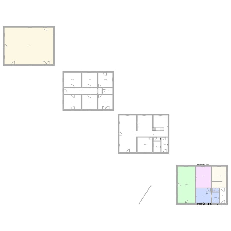 Thimonier. Plan de 22 pièces et 488 m2