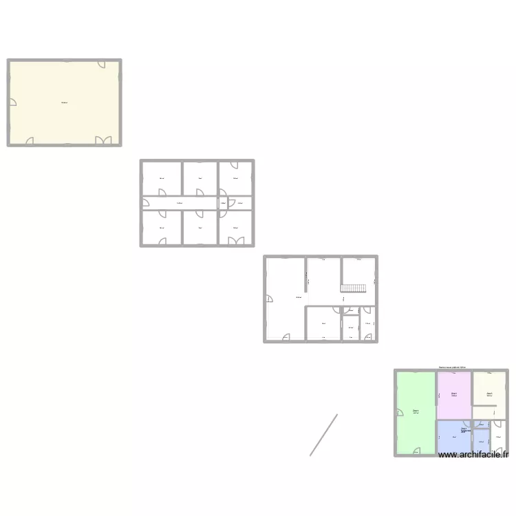 Thimonier. Plan de 22  et 488 m²