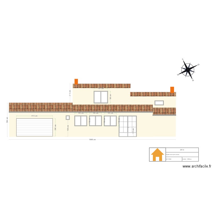Façade avant, avant travaux. Plan de 0 pièce et 0 m2