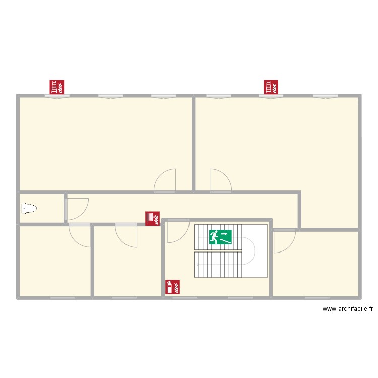 Trieux site A (maison blanche N+1). Plan de 8 pièces et 200 m2