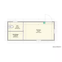 Bureau avec WC - 14m&sup2;