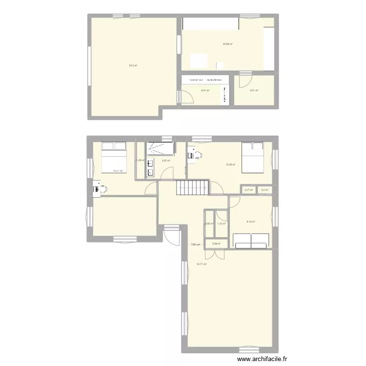 MPPlanYann1 Bas Atelier + futur studio. Plan de 