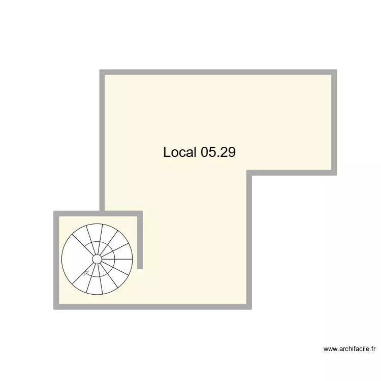 Local 05.29 SMB. Plan de 1 pièce et 20 m² Local 05.29 SMB. Plan de 1 pièce et 20 m²