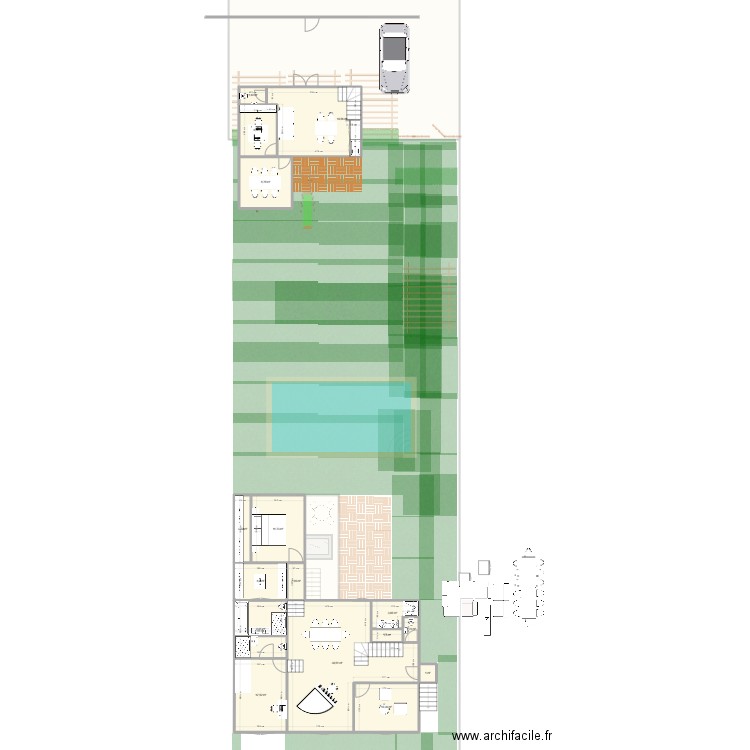 SUCY3. Plan de 40 pièces et 607 m2